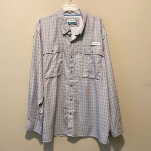 Magellan Outdoor Fishing Shirt 2XL Angler Fit Gray Vented‎ Long Sleeve